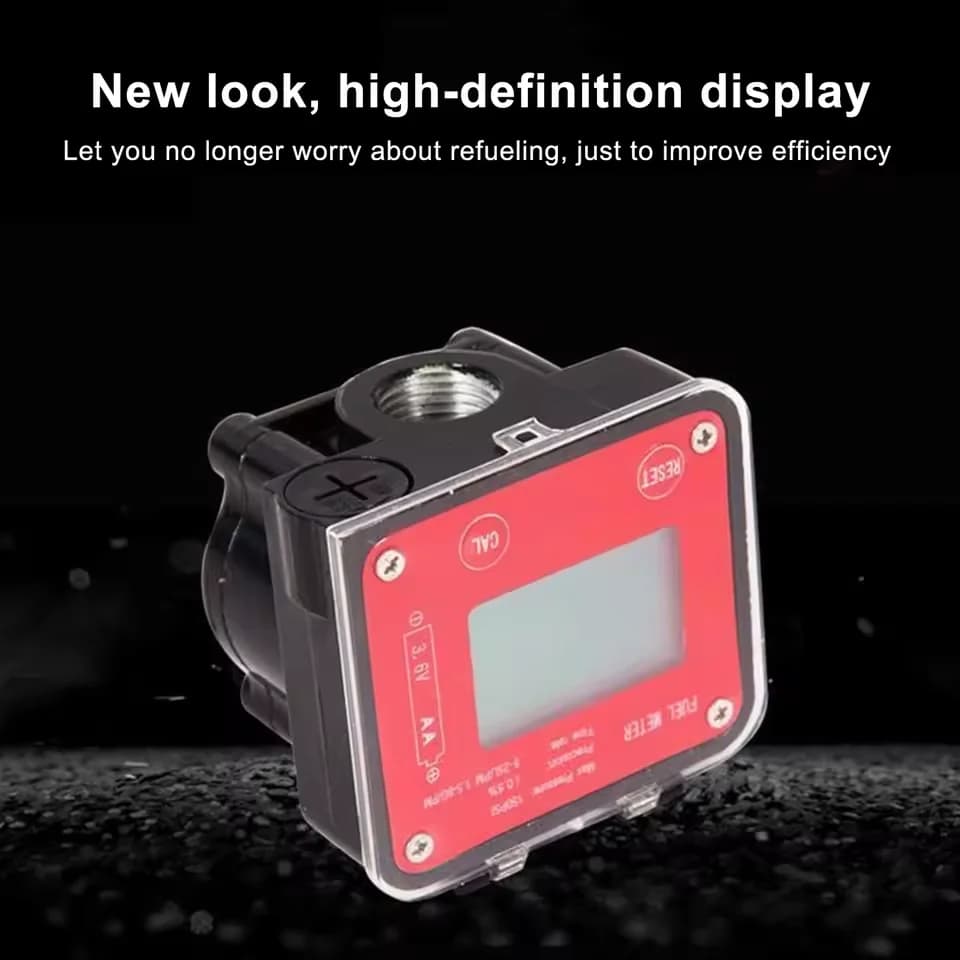 Digital Oval Gear Flow Meter High Precision LCD Display Flowmeter Flow Sensor Counter for Diesel Engine Oil Petrol G1/2 G3/4