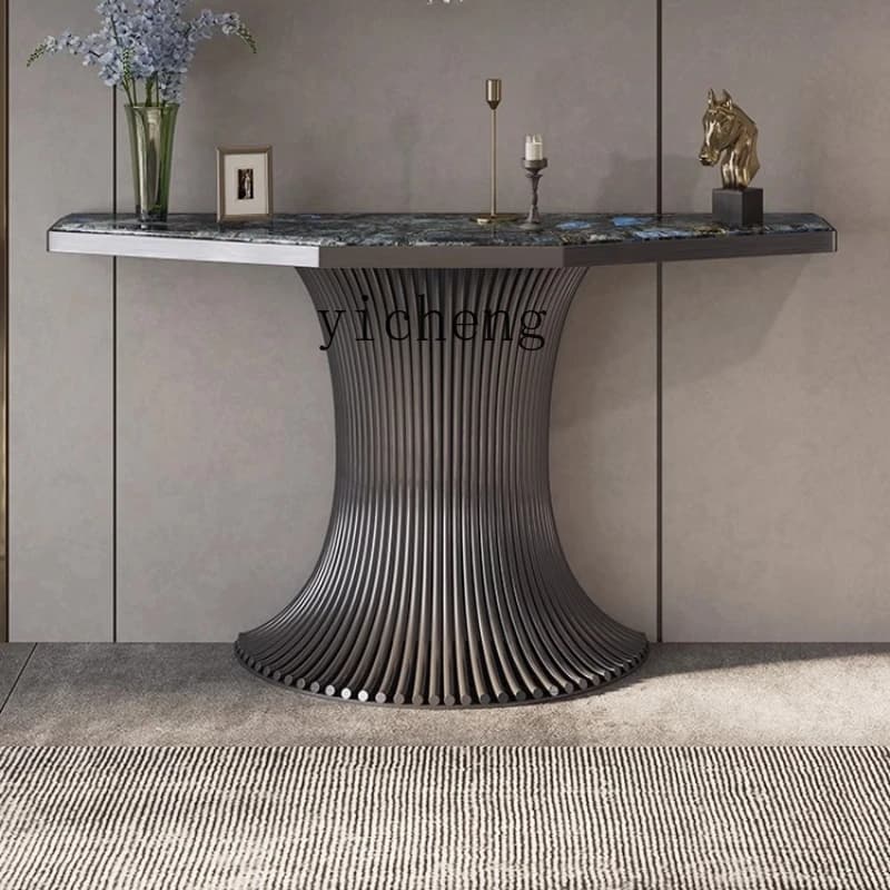 GZ   entrance table Minimalist marble entrance table Simple living room against the wall Entrance table