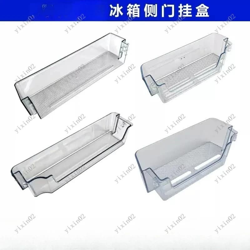 Universal Refrigerator Door Hanging Storage Bin, Fridge Door Shelf Organizer Box Compatible With Most Double Door Household Frid