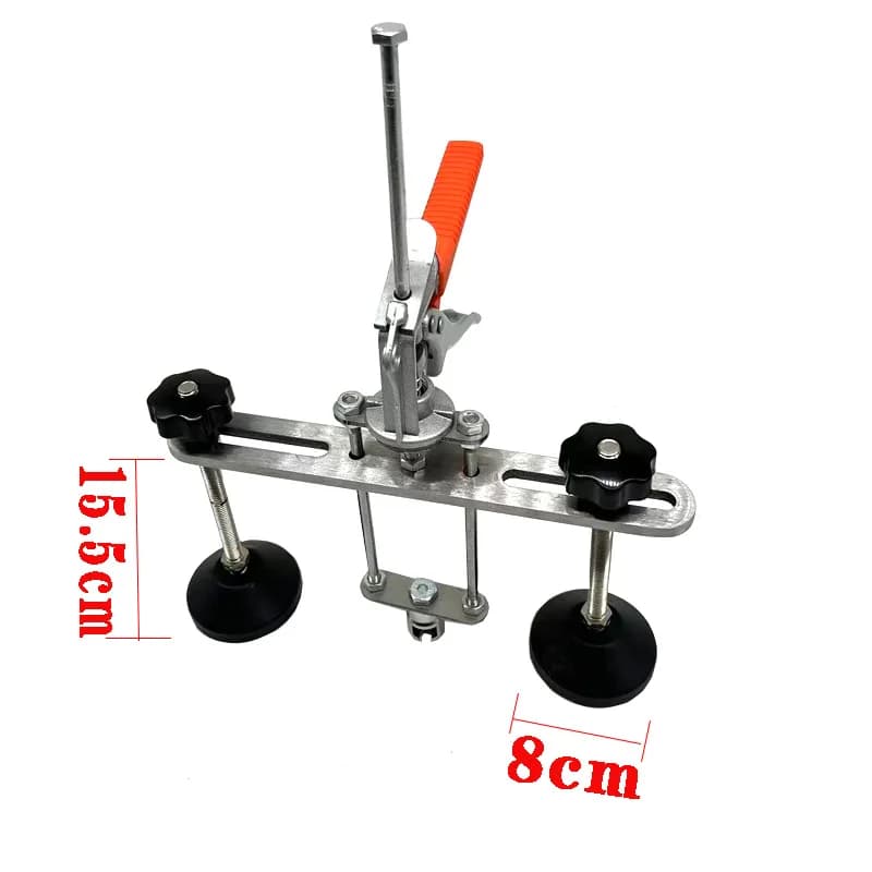 Car dent repair tool: widened and weighted pressure clamp puller