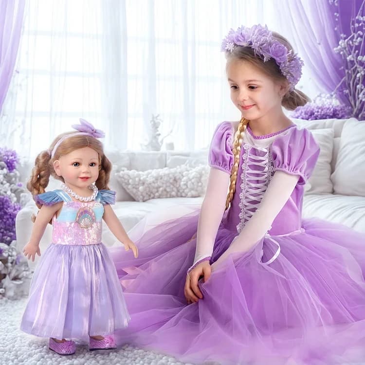 Newest 18 Inch Realistic Solid Vinyl Lifelike Reborn Baby Princess Girl Doll Full Length Soft Toy Model Toy Set