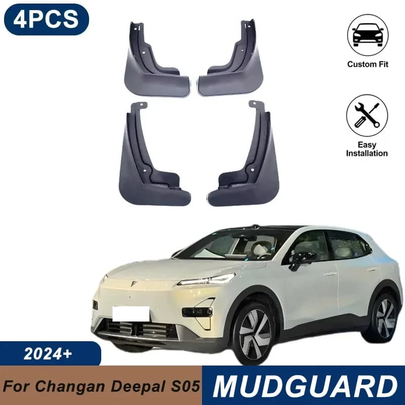 4PCS Car Mud Flaps For Changan Deepal S05 2024+ Waterproof Anti-Splash Fender Mudguards Auto Exterior Accessories