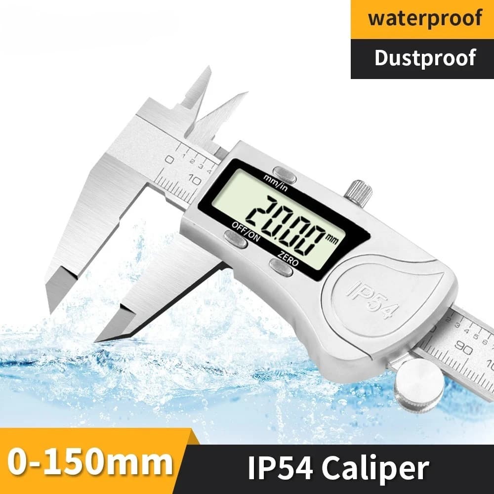 P54 6Inch or 150Mm Stainless Steel Digital Vernier Caliper Electronic Caliper with Reading LCD