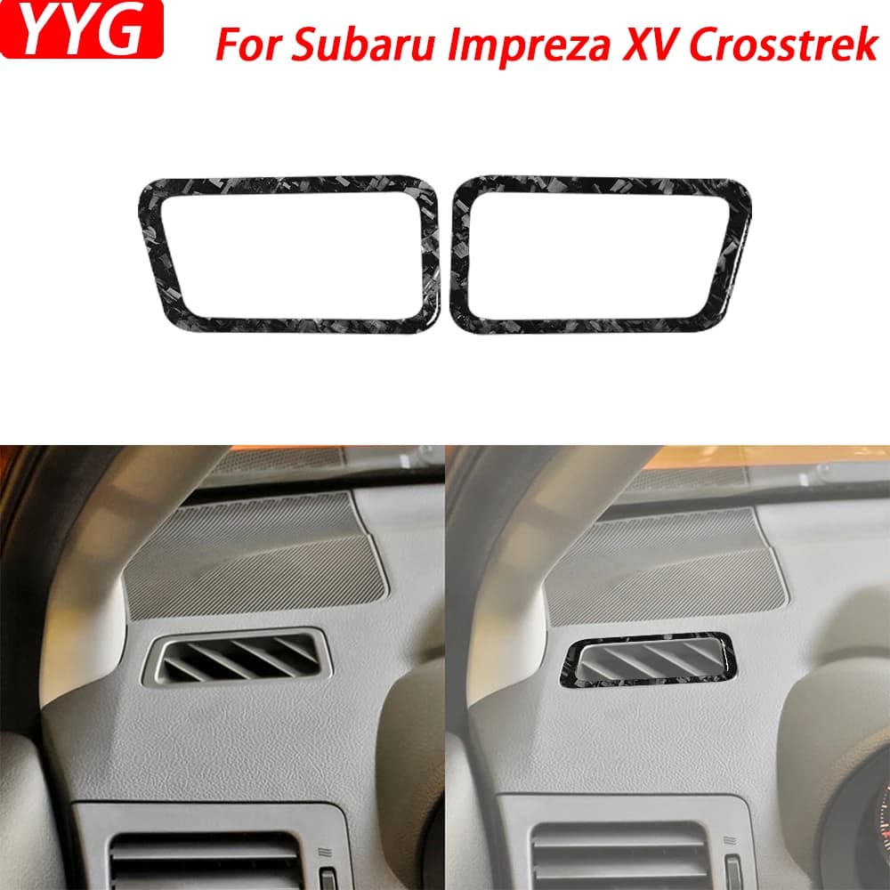 For Subaru Impreza 2012-2016 XV Crosstrek 2013-2017 Forged Carbon Fiber Defogging Air Outlet Trim Cover Car Accessories Sticker