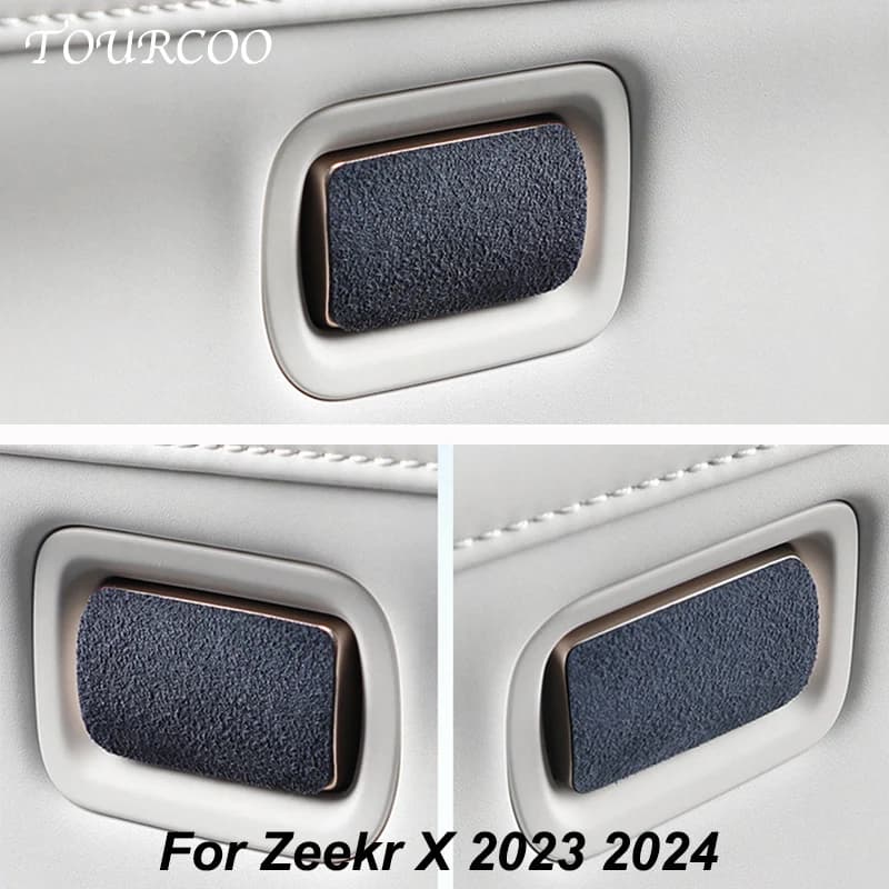 For ZEEKR X 2023-2026 Door Control Switch Panel Button Suede Interior  Protection Sticker Accessories