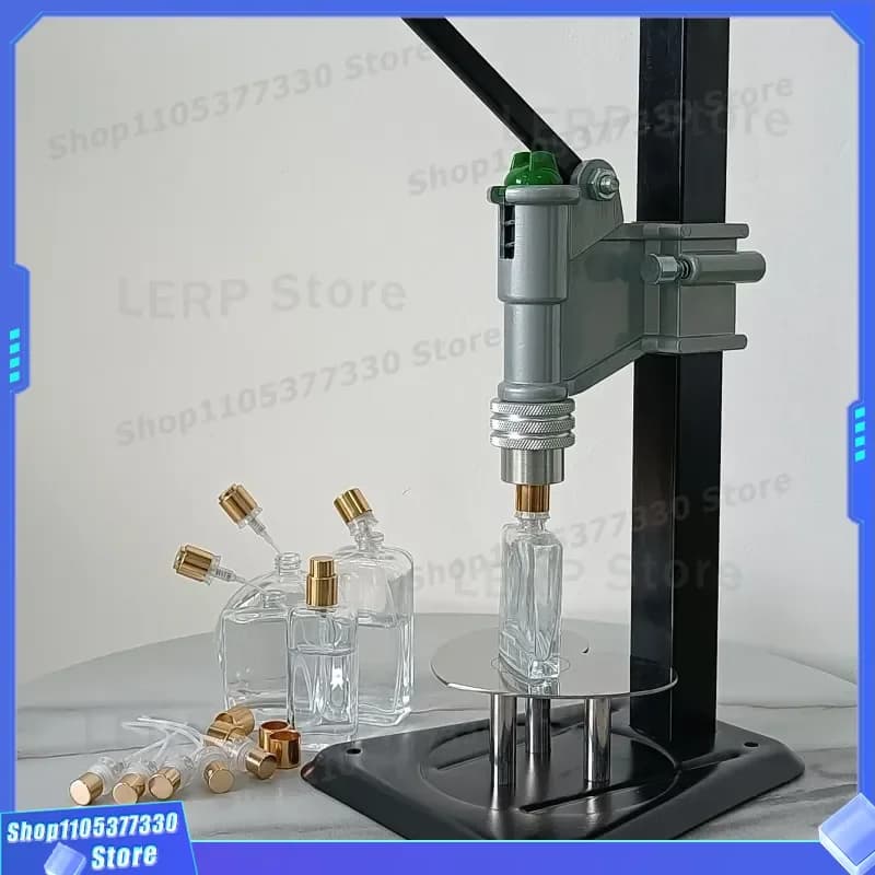 Manual Perfume Bottle Capping Machine Removable Desktop Sealer for Plastic Bayonet Caps Middle Cover Rolling Tool for Small