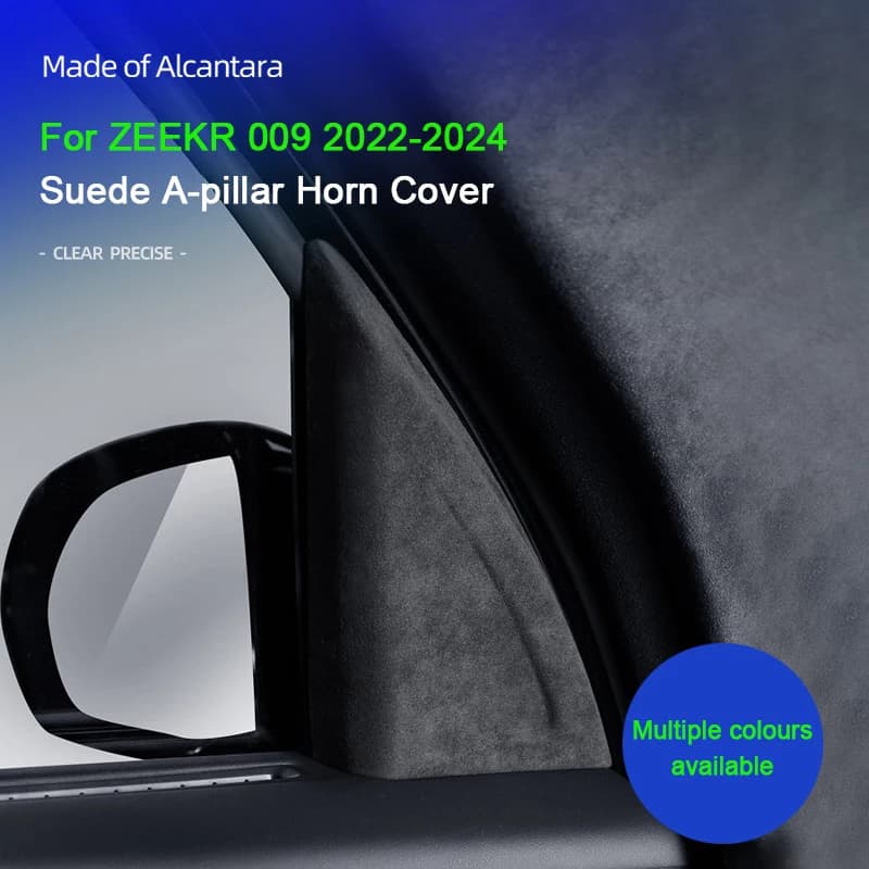 For Zeekr 009 2022 2023 2024 A-lcantara Super Suede A-pillar Triangular Speaker Grille Horn Cover Audio Car Interior Accessories