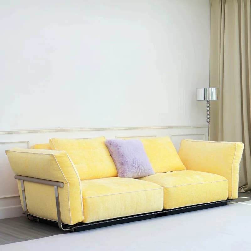 Fabric sofa removable and washable  sofa large apartment living room sofa high backrest Italian minimalist