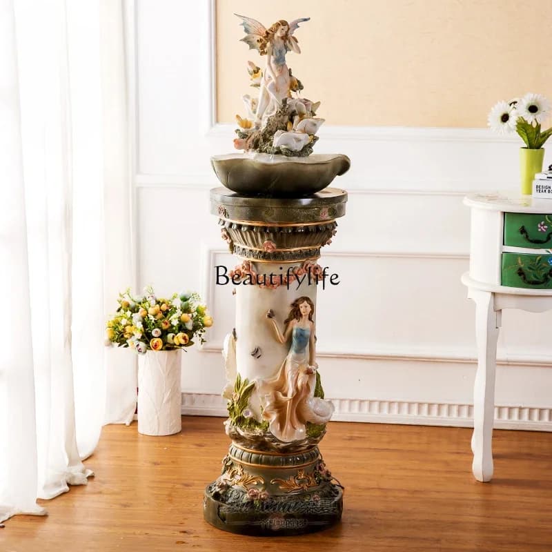 X4 Angel European Style Water Fountain Living Room Home Decoration Ornaments