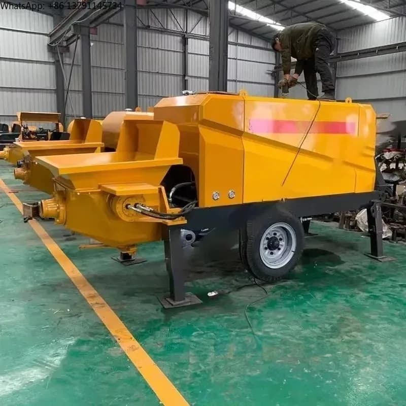 Customized High Selling Mini Diesel Concrete Pump Diesel Concrete Trailer Pump With Remote Concrete Pump Construction Machine