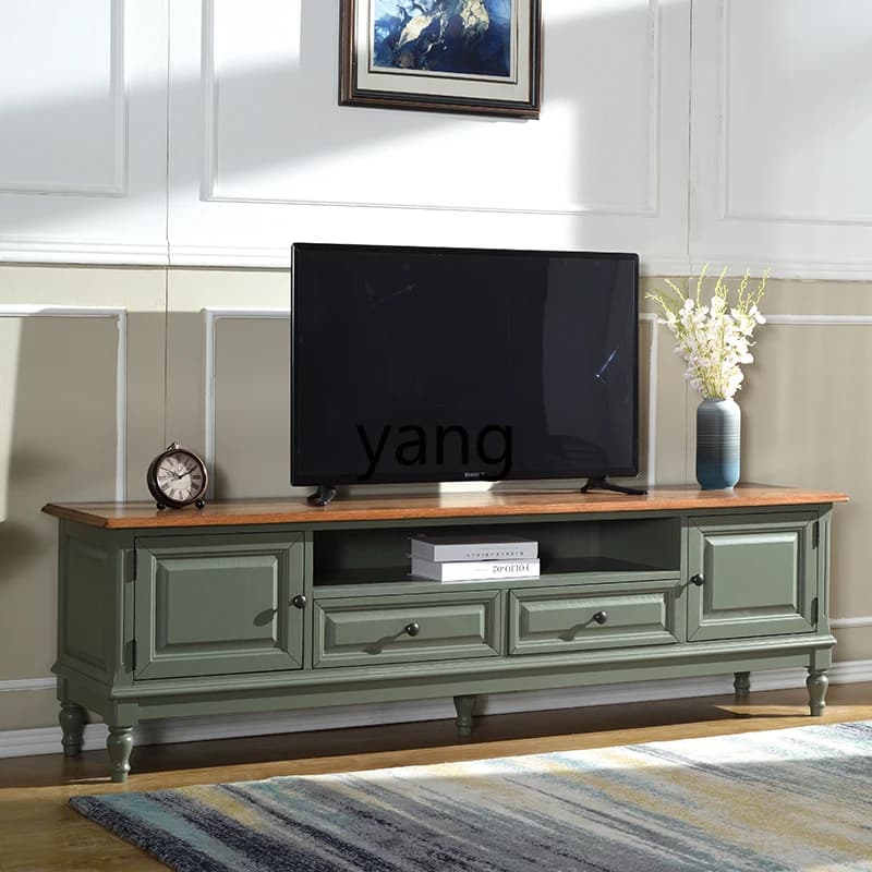LMMTV cabinet Small apartment oak floor cabinet Simple modern Mediterranean coffee table combination