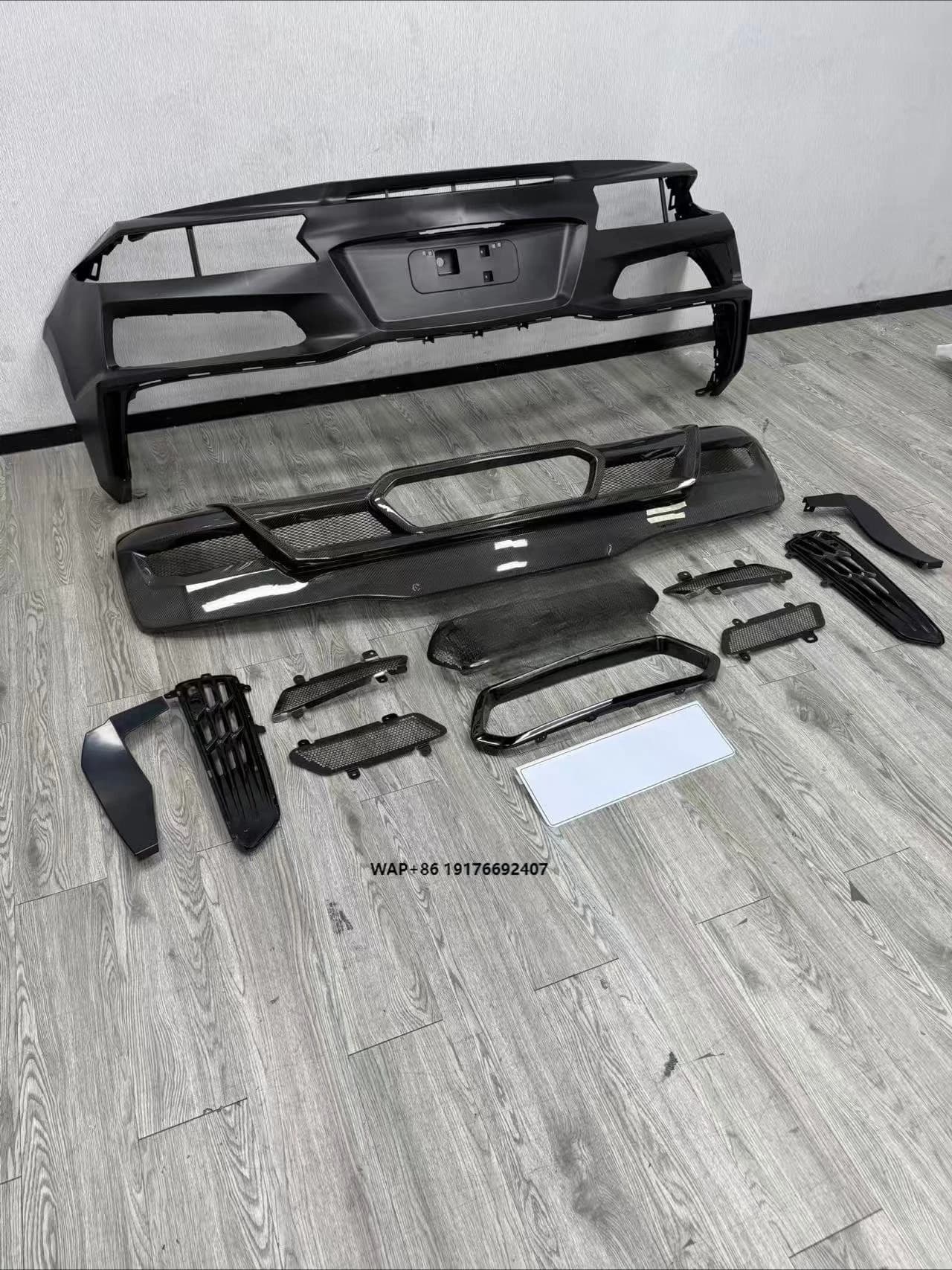 Auto Parts Car Bumpers PP Plastic Carbon Fiber Rear Lip Rear Bumper for  Corvette C8 to Z06
