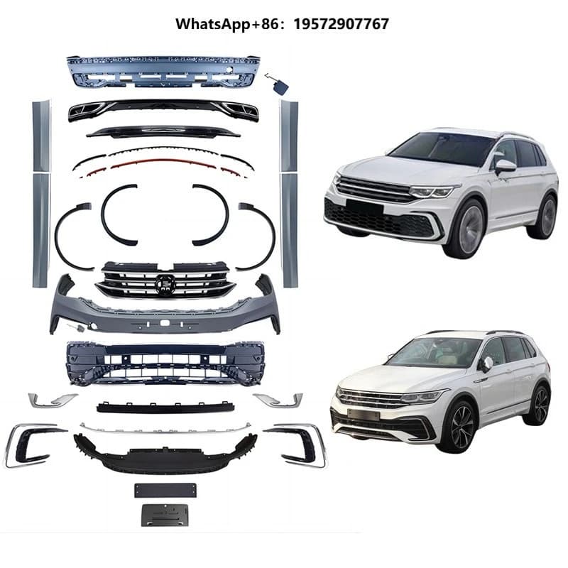 2022 Car Accessories Front Bumper Rear Diffuser Bodykit for 2021 Upgrade to R Line Body Kit