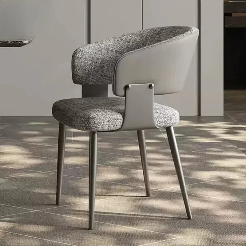 -For Metal and Faux Leather Dinning Chairs Nordic Design Luxury Upholstered Dining Chairs for Restaurant Italian &