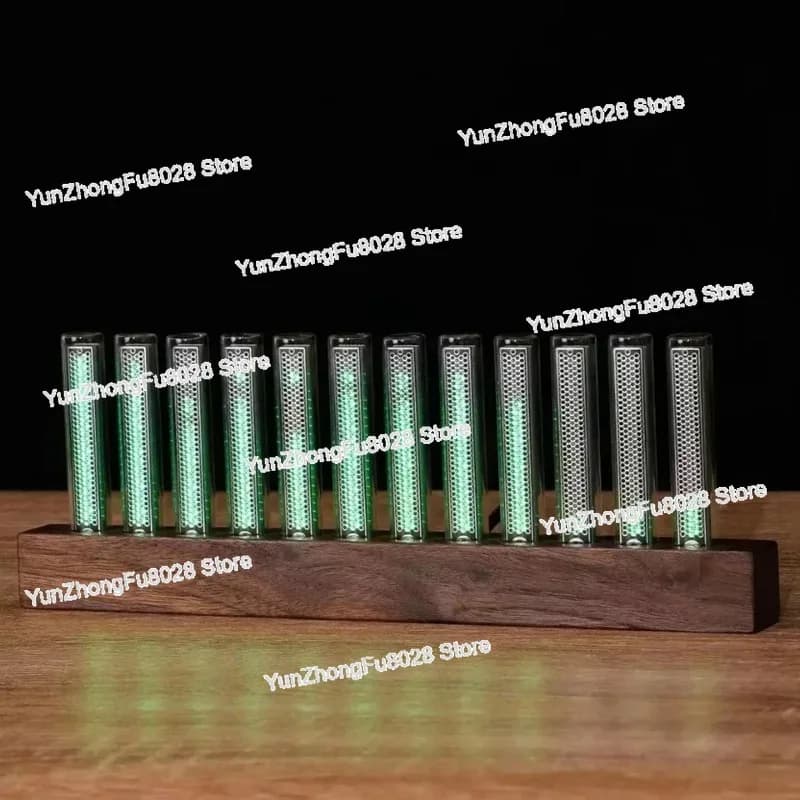 12-Bit RGB Pickup Level Light LED Display Sound Level Meter Music Indicator Desktop Light LED Audio Spectrum Light  Nixie Tubes