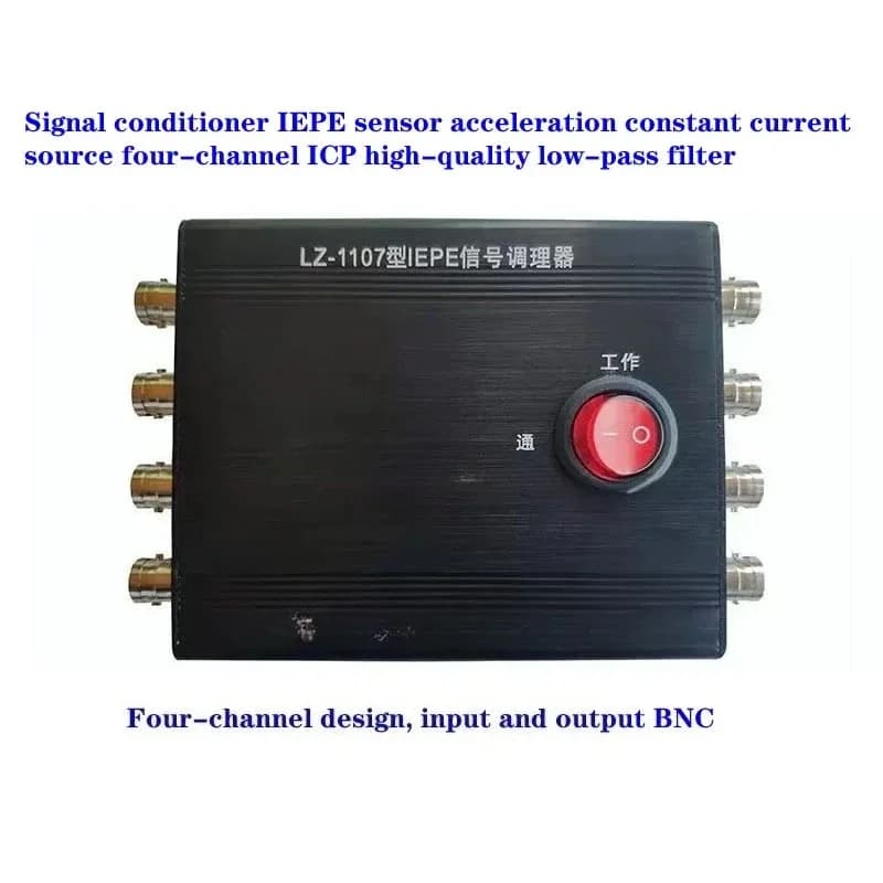 IEPE sensor Signal conditioner acceleration constant current source four-channel ICP high-quality low-pass filter