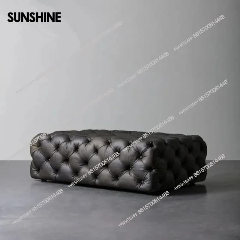 Modern Shoe Changing Stool Luxury Stools Decorative Sofa Stools Aesthetic Multifunctional Leather Stool Living Room