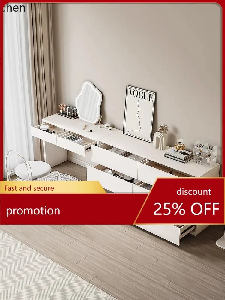 ZML solid wood dresser modern bedroom simple bedside storage cabinet chest integrated small apartment makeup table
