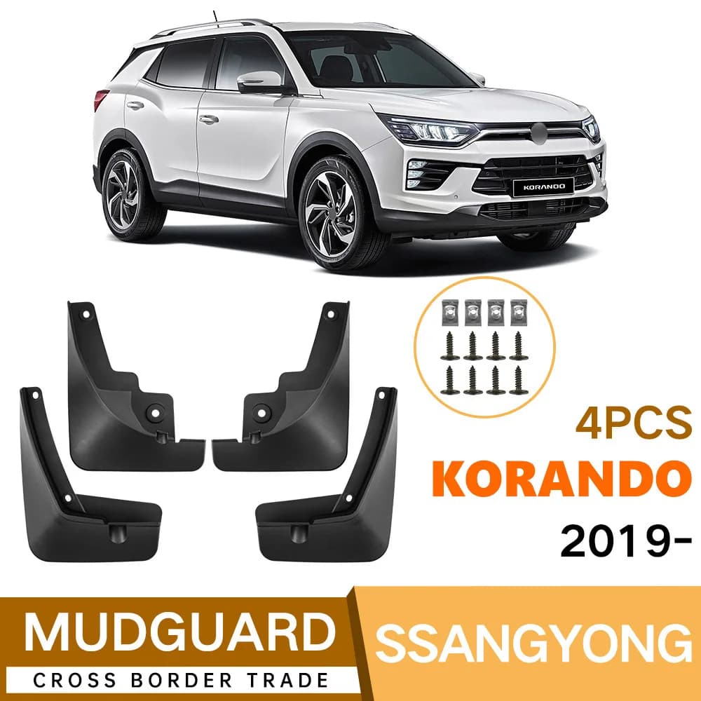 For SsangYong Korando 2019-2024 fender tiles front and rear auto accessories 4runner accessories fender flares mud flaps