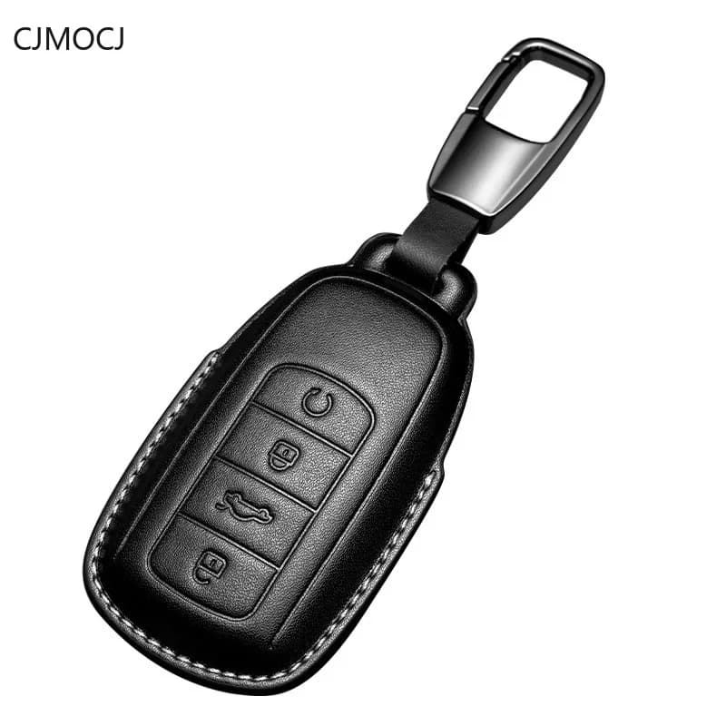 Premium Genuine Leather Key Cover Case for Chery Tiggo 8 Pro/8 Plus/7 Plus/Arrizo 5/OMODA (2024) - Protective Key Fob Shell