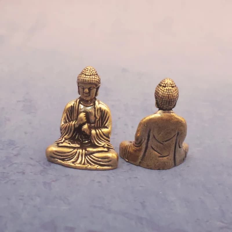 Bronze Sakyamuni Decorative Ornament Home Amitabha Great Sun Tathagata Sitting Statue Buddha Entranc