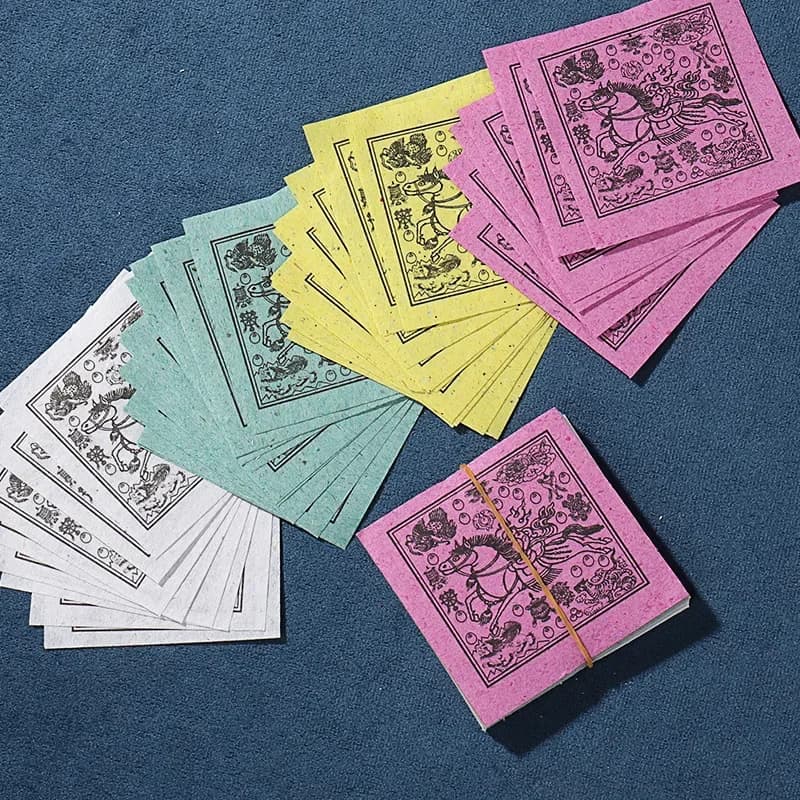 Buddhist Tibetan, Auspicious, Environmental Protection, Glutinous Rice Paper, Prayer Banner Paper