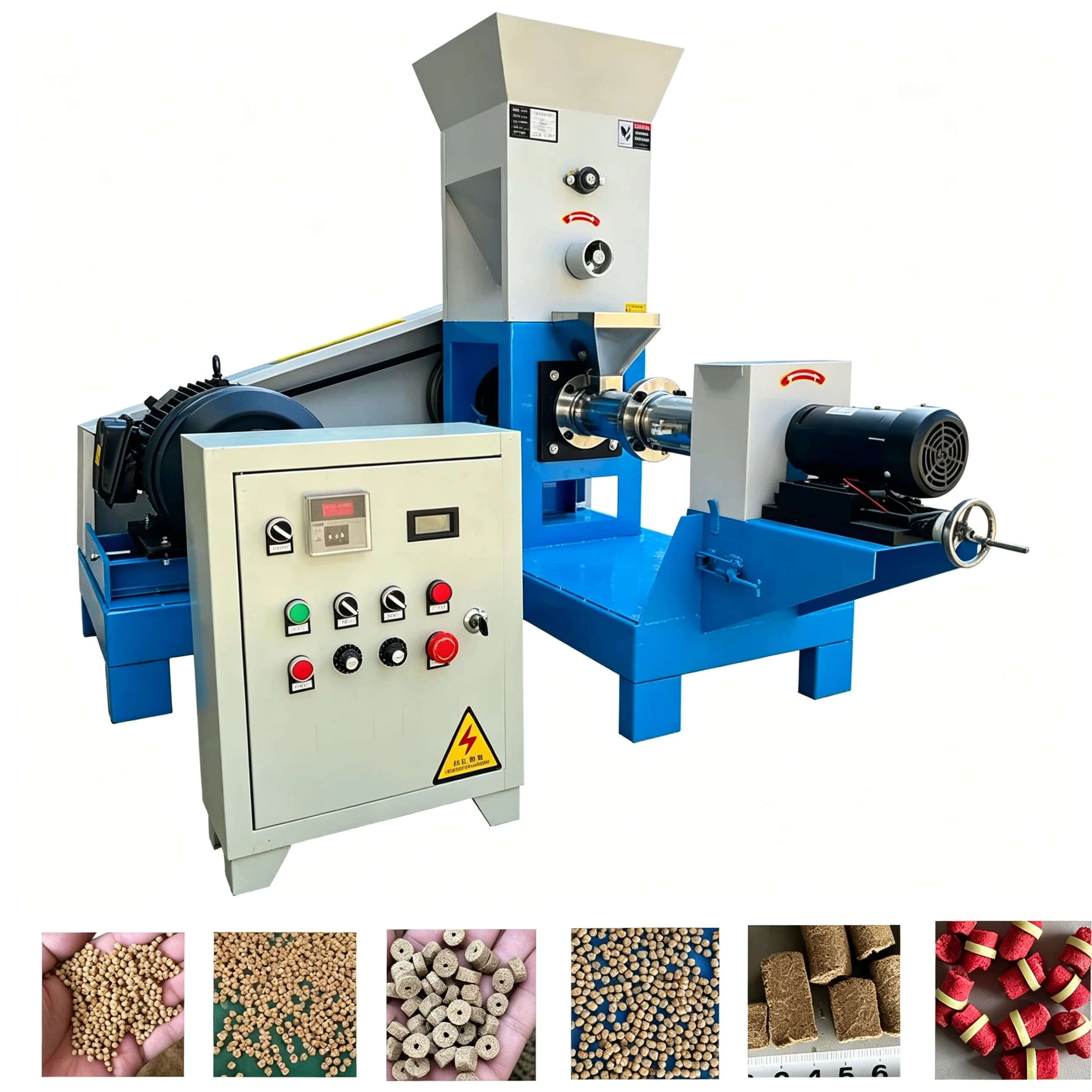 Intelligent Floating Fish Feed Extruder, Feed Granulator 1-10mm, for Production of Dog Food, Turtle Food, Rabbit Food Production