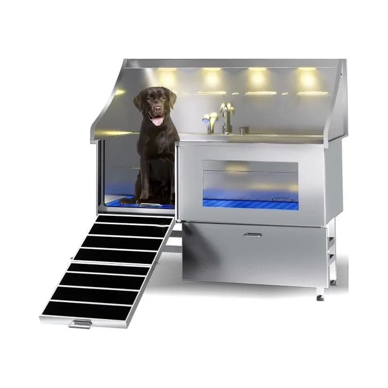2026 Luxury Eco-Friendly Stainless Steel Pet Bath Tub Universal Thickened Anti-Slip Dog Wash Pool Special Bathtub For Cats And D