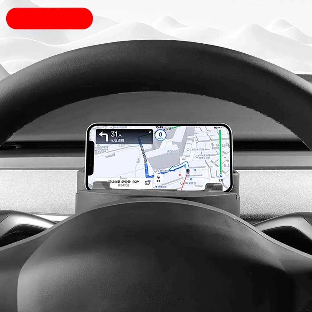 Steering Wheel Storage Box for Tesla New Model3 Highland 2024 Silicone Mobile Phone Holder Glasses Storage Accessories