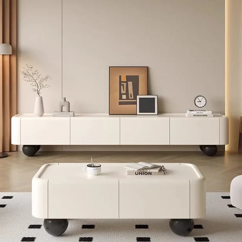 Light Color Tv Stands Cabinet Legs Round Dresser Floor Tv Stands Modern High End Meuble Television Salon House Accessories