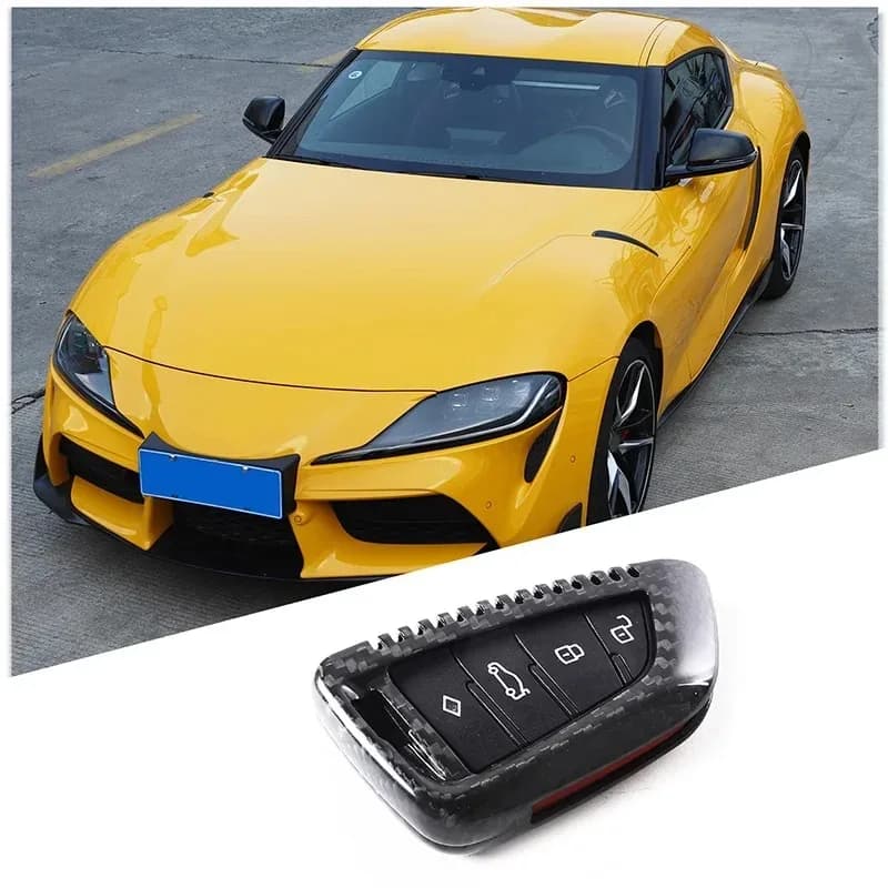 For Toyota Supra GR MK5 A90 2019-2026 Real Carbon Fiber Car Key Protection Cover Trim Car Accessories