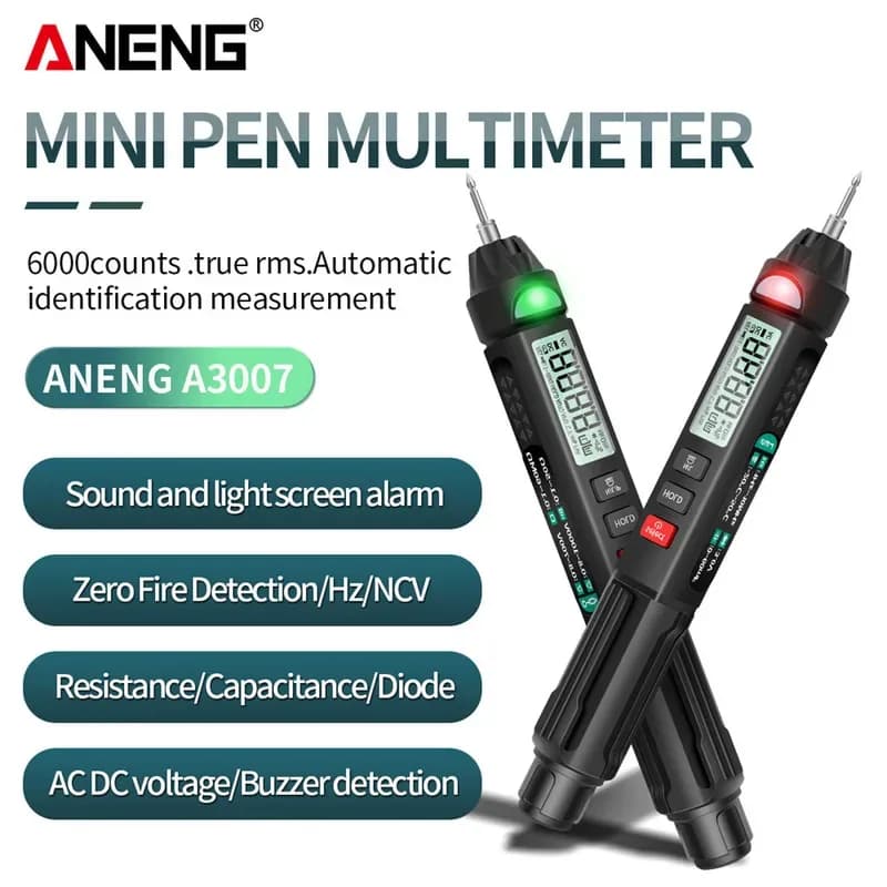 ANENG A3007 6000 Counts Digital Professional Multimeter Pen AC/DC Voltage Meter Zero Fire Detector Capacitance Diode Ohm Tester