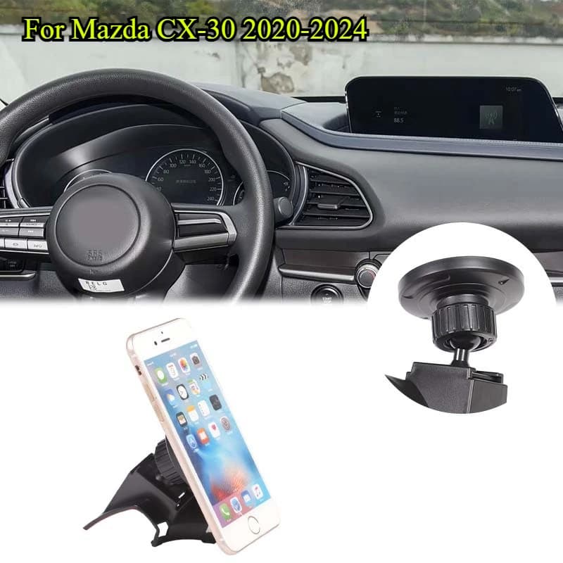 For Mazda CX-30 2020-2024 ABS Black Car Phone Holder GPS Navigation Bracket Decoration Interior Car Accessories