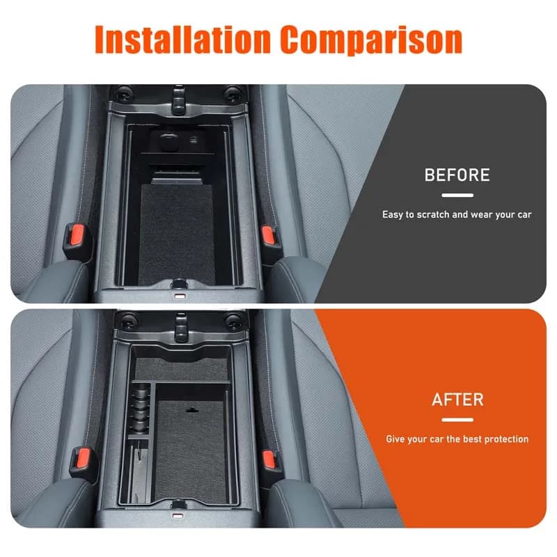 For Toyota RAV4 Rongfang 2026 ABS black car center console armrest box storage box car interior modification accessories