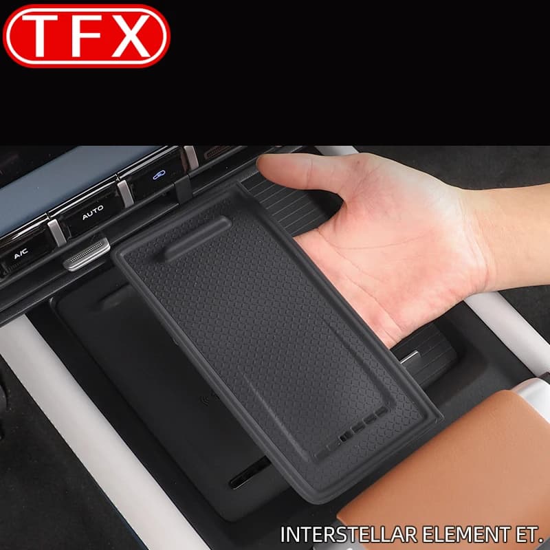 For Changan Deepal G318 2024 2025 Car Styling Wireless Charging Pad Central Control Storage Box Cup Holder Auto Accessories