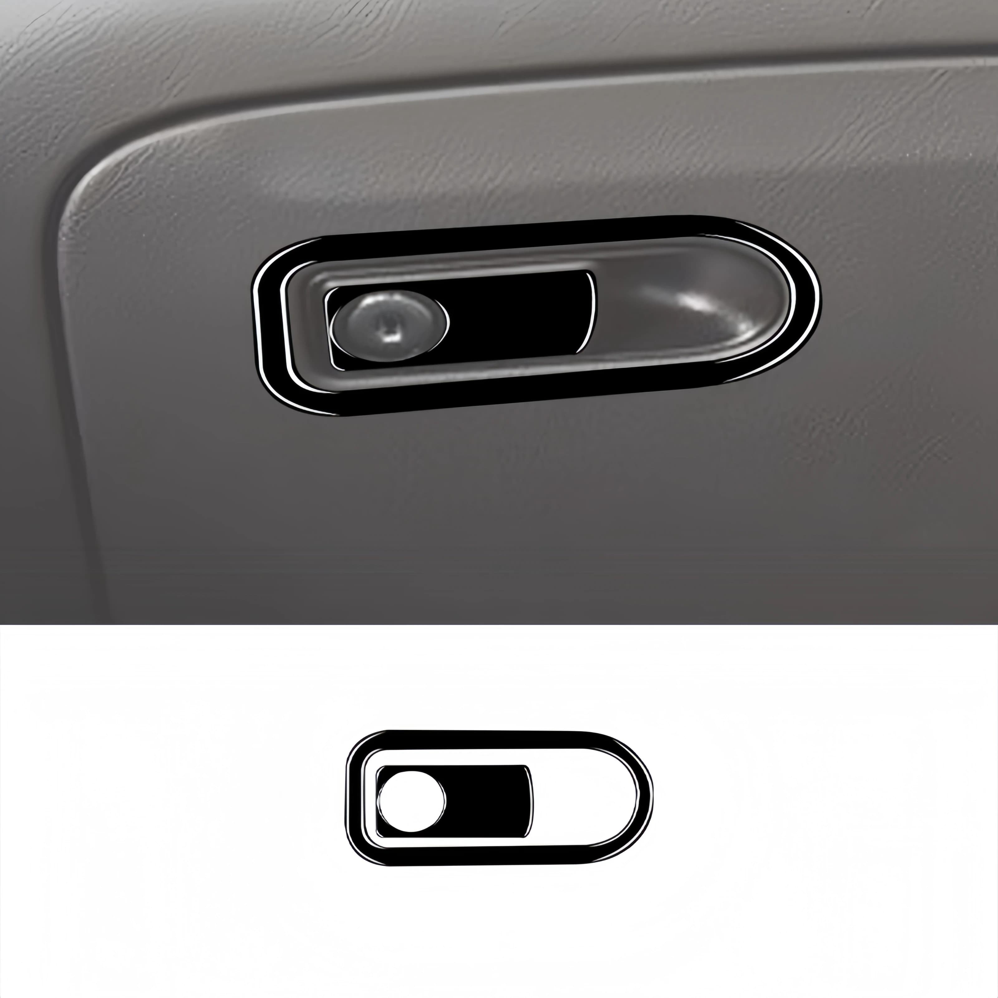 For Mercedes W205 Benz C Class GLC 2014-20 Piano Black Car Co-pilot Glove Box Switch Panel Trim Cover Decor Sticker Auto Zubehör