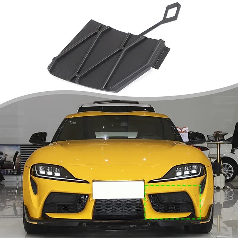 ABS Black For Toyota GR Supra A90 2019-2025+ Car styling Car Front  Rear Bumper Trailer Cover Decorative Sticker Car Accessories