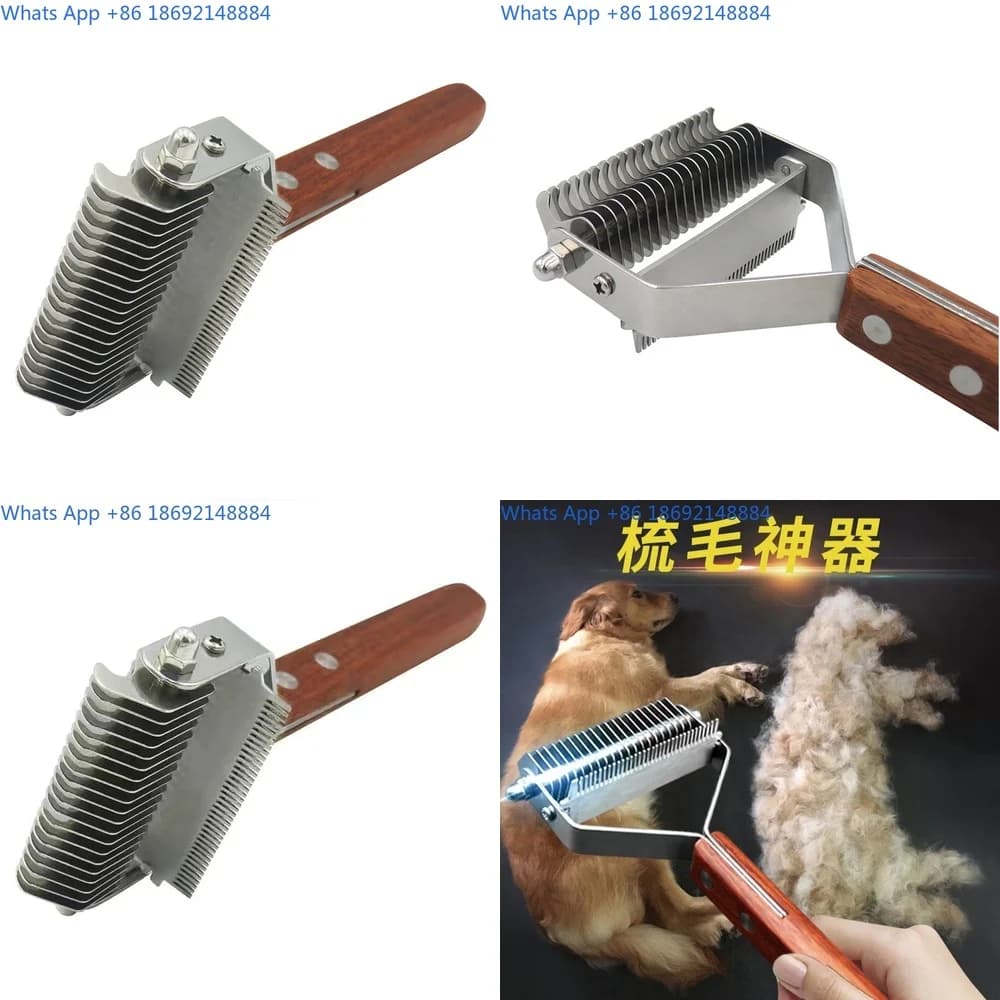 Pet Deshedding Brush for Dogs and Cats Removing Tangles and Undercoat Fur