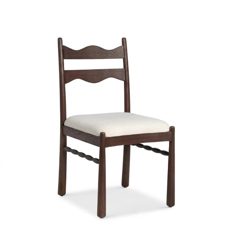Modern dining table and chair set, solid oak dining chair, suitable for home and kitchen use
