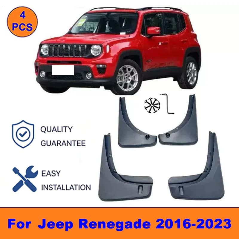 4Pcs Mud Flaps For Jeep Renegade 2016-2023 - Splash Guards Front&Rear Wheel Fender Mudguards Car Exterior Protection Accessories