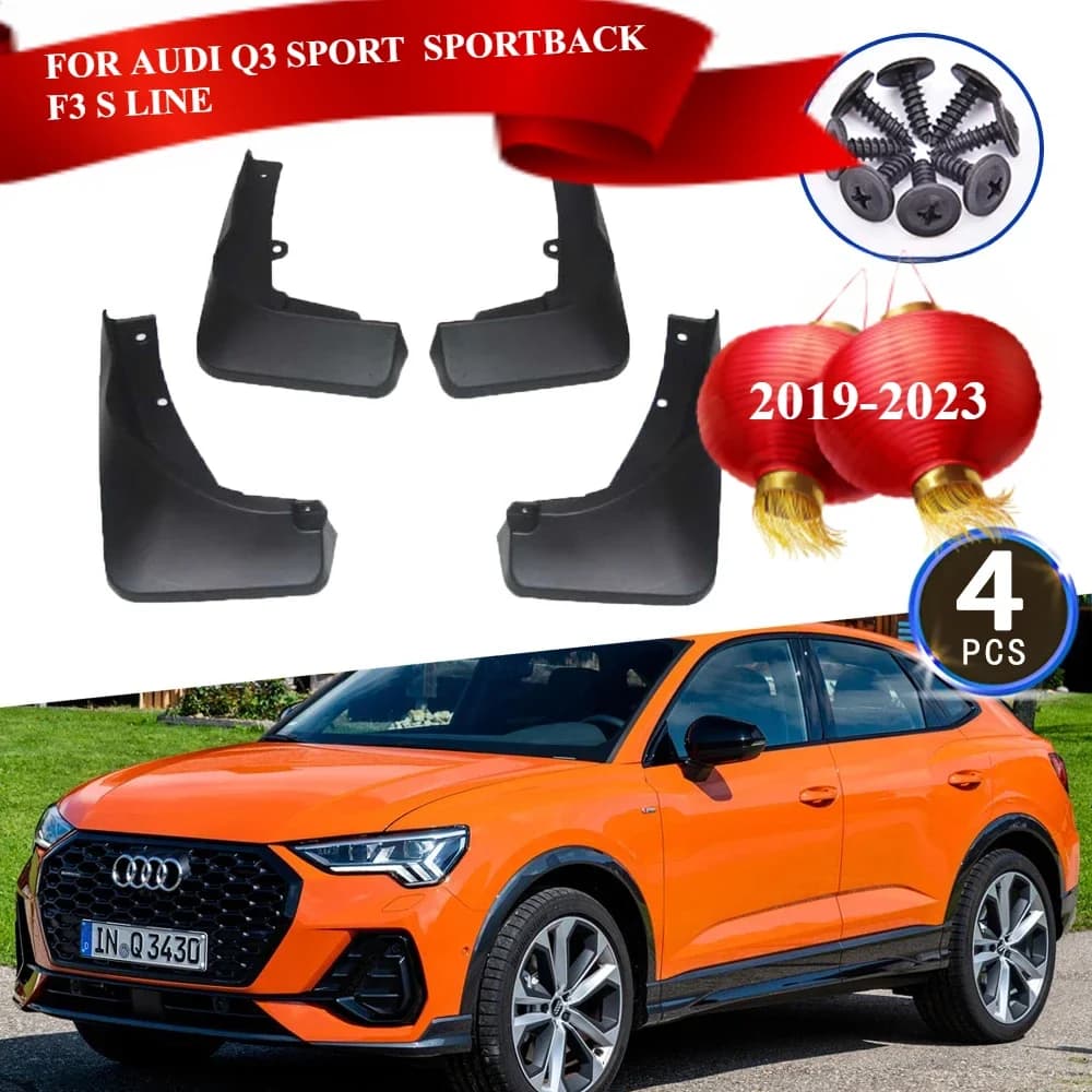for Audi Q3 Sport Sportback F3 S Line 2019 2020 2021 2022 2023 Mud Guards Rear Wheels Splash Guards SUV Fender Flaps Car Styling