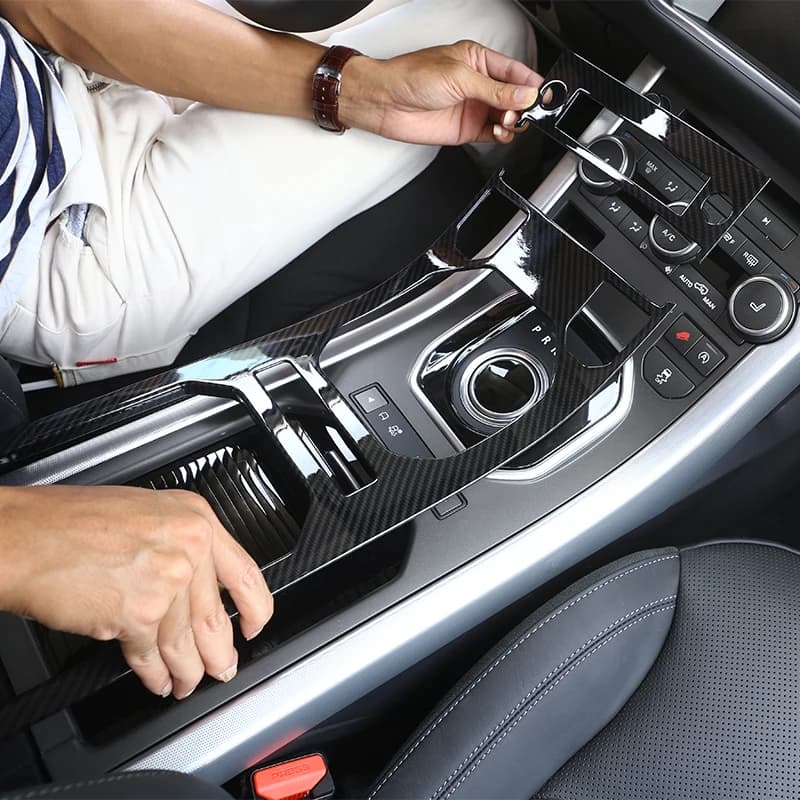 For Land Rover Range Rover Evoque 2012-2018 Car Center Console Gear Shift Panel Decorative Cover Trim ABS Interior Accessories
