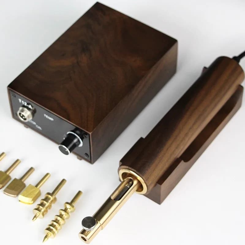 Leather edge ironing machine, electric heating temperature control electric soldering iron leather goods sideline device