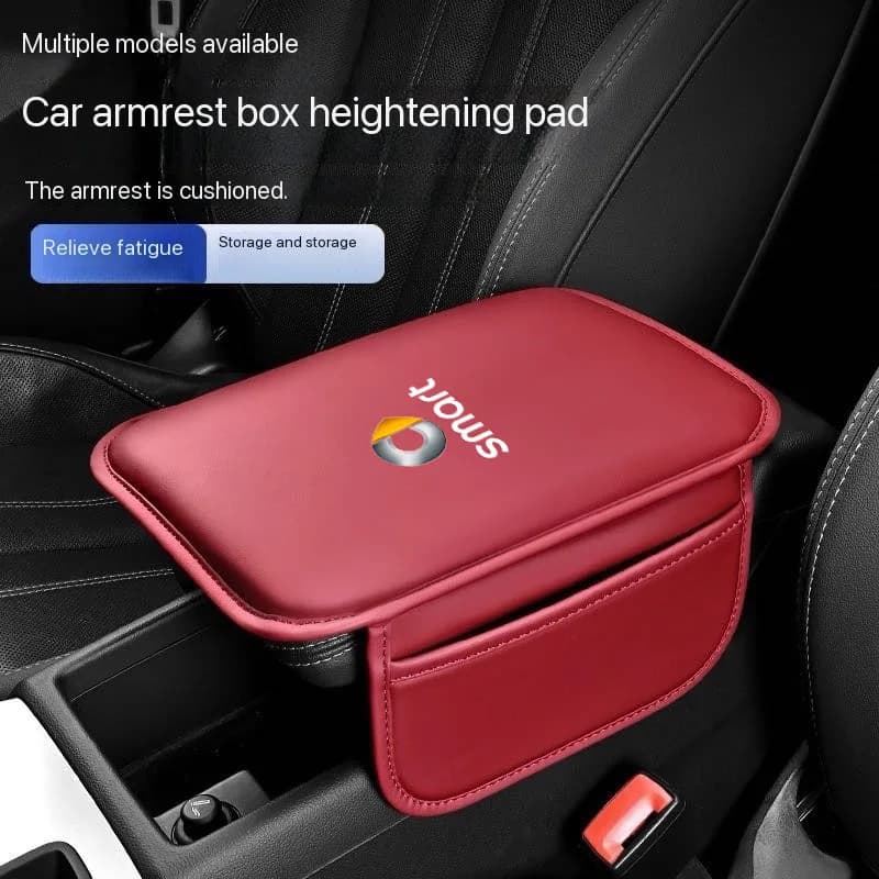 Leather Car Armrest Box Pad Center Console Arm Rest Protector Storage Pocket for Smart Fortwo Forfour Forjeremy 451 453 Auto
