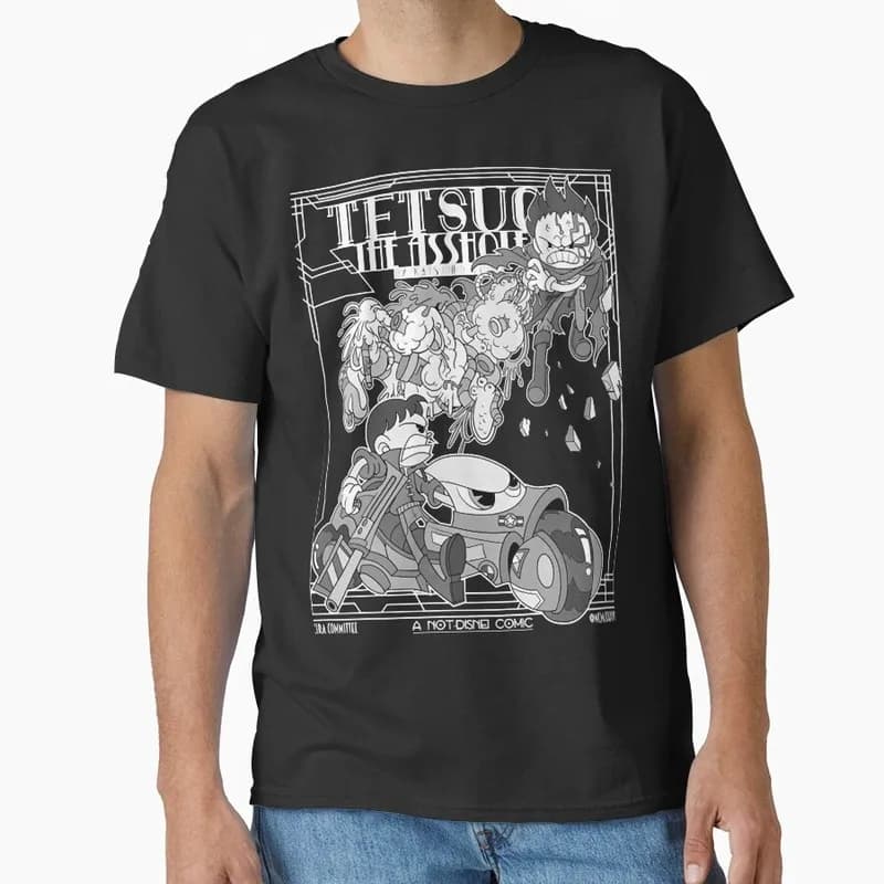 Akira Cyberpunk City Explosion Gift T‑Shirt Katsuhiro Otomo Retro Manga Shotaro Kaneda Neo‑Tokyo Anime Print Short Sleeve Tops
