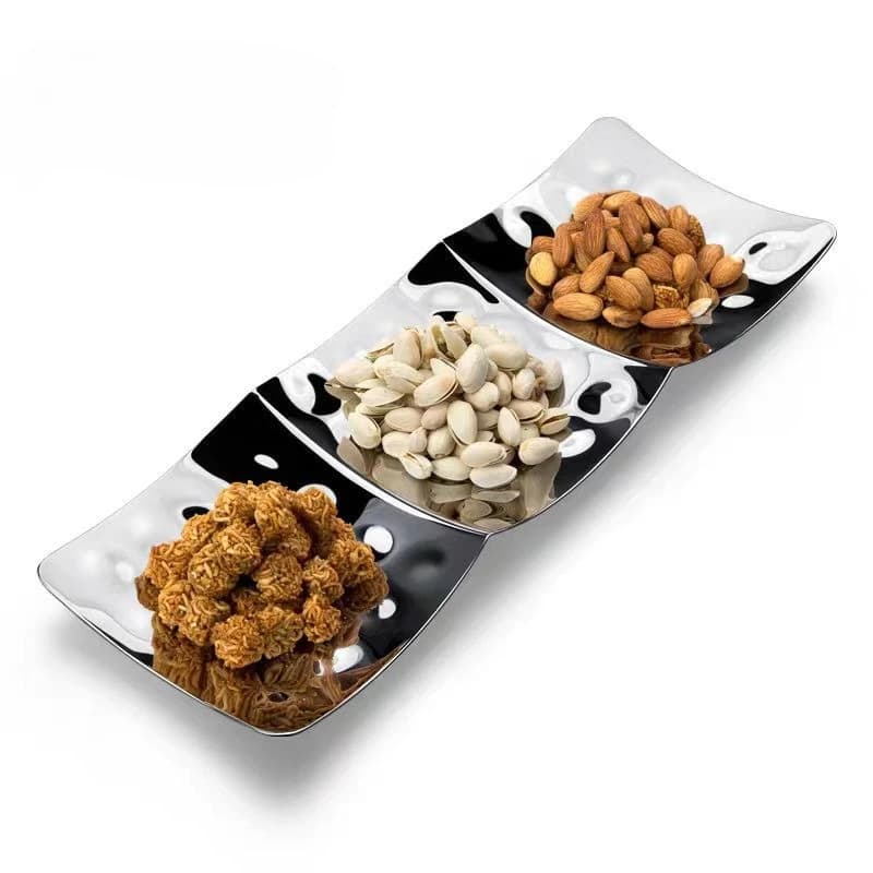 light luxury home style design three fruit plates fruit and vegetable storage environmentally friendly dried fruit combination