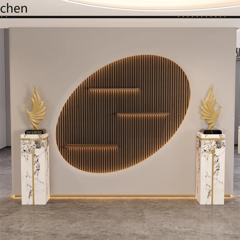 YFY  Flower Stand Modern Minimalist Floor-standing Ornament High-end Storage Rack Display Stand Beside TV Cabinet