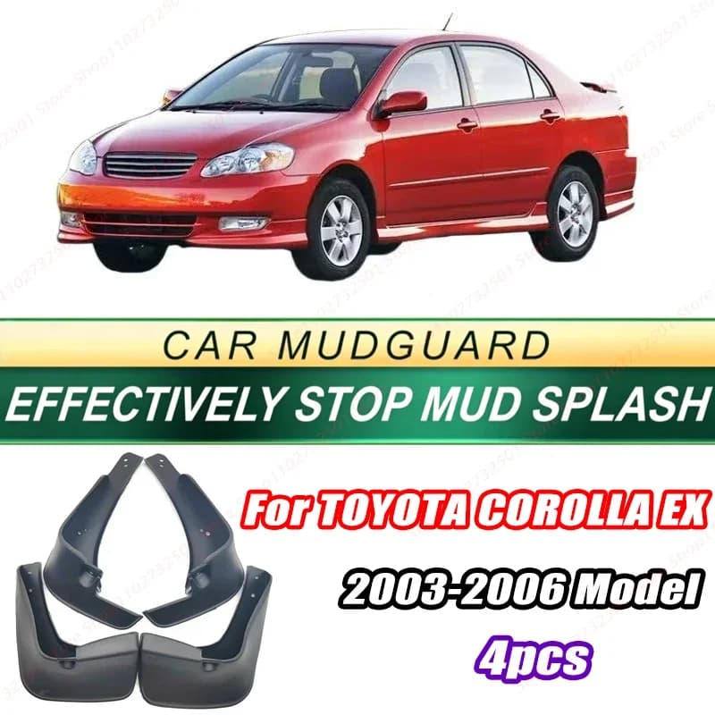 For TOYOTA COROLLA EX 2003-2006 Model 4PCS Front Rear Mud Flaps Splash Guards Fender Mudguards Auto Accessories