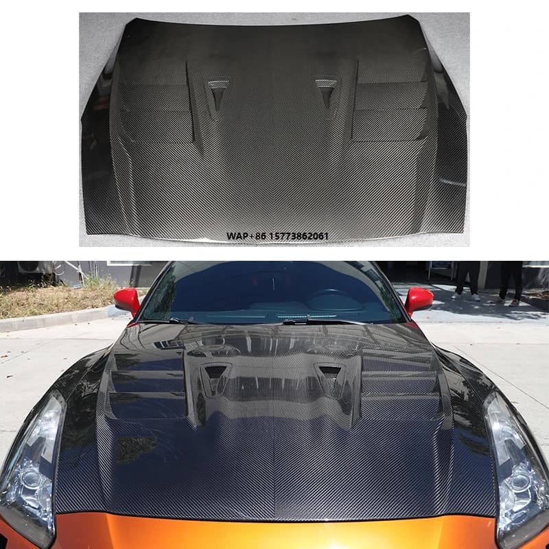 Car Upgrade Carbon Fiber Transparent Engine Hood New Condition Fit for GT-R 2017 TOP Style Dry Carbon Fiber