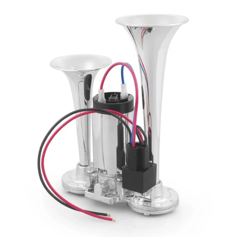 12V 600dB Super Loud Dual Horn Speakers Dual Electric Air Horn Kit With Compressor for Vehicle, Car, Truck, and Bat